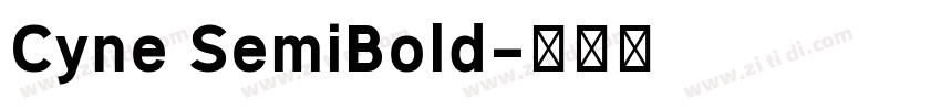 Cyne SemiBold字体转换